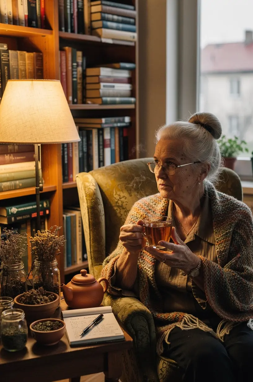 Sveikatos specialistė aiškina žolelių arbatos naudą hidratuojant organizmą.